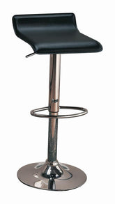 Coaster Bidwell 29" Upholstered Backless Adjustable Bar Stools Black and Chrome (Set of 2) Model 120390